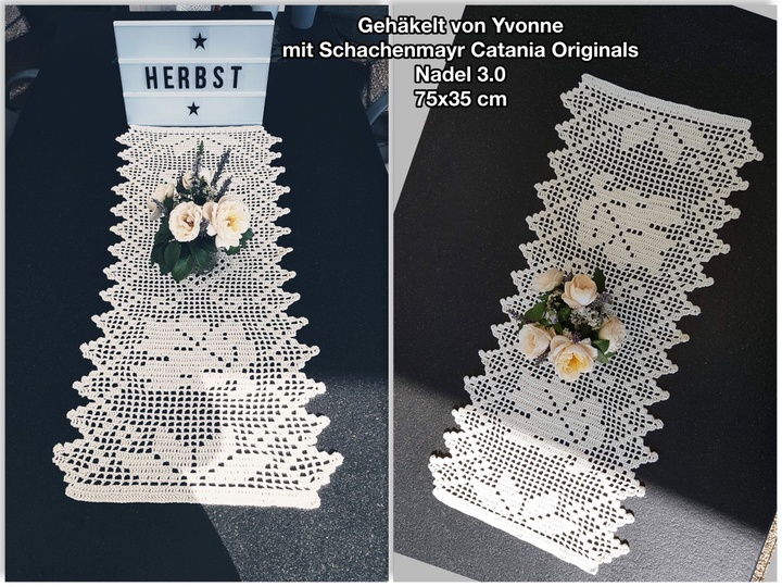 Häkeln / Tischläufer / Herbstlaub