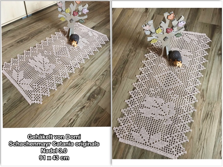 Häkeln / Tischläufer / Herbstlaub