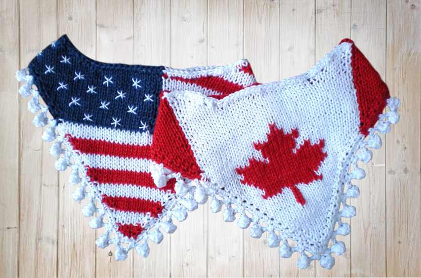 Baby Bib - Neckerchief - Knitting pattern - Bandana