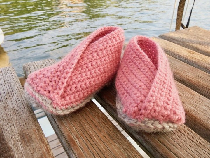Babyschuhe Häkelschuhe Slipper in 2 Größen - Häkelanleitung für Anfänger von firstloungeberlin
