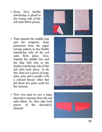 satin evening bag sewing pattern PDF