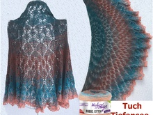 Tuch Tiefensee aus 1 BOBBEL-COTTON von WOOLLY Hugs stricken