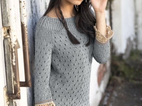 Pulli mit gehäkelten Ärmelbordüren