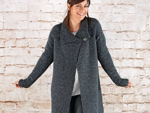 Strickanleitung Damenlongjacke "Arbeitsstrumpf" 759082