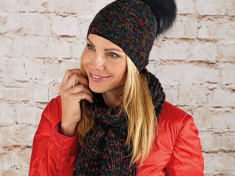 Strickanleitung Damenmütze & Schal "Rosita" 759075