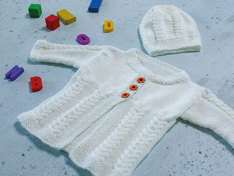 Strickanleitung Kinderjacke mit Mütze "Milano" 759050