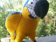 Häkelanleitung Gelbbrustara - PDF-Datei