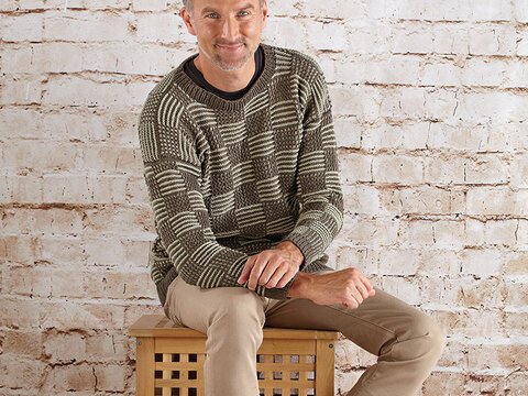 Strickanleitung Herrenpullover "Piano" 759031