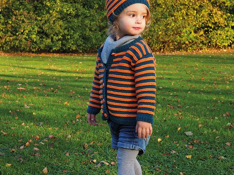 Strickanleitung Kinderjacke mit Mütze "Piano" 759037