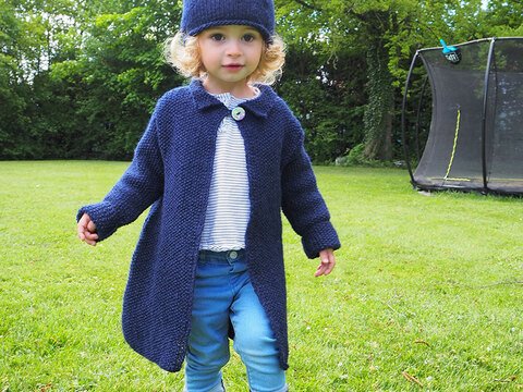 Strickanleitung Kindermantel mit Mütze "Toledo" 759003