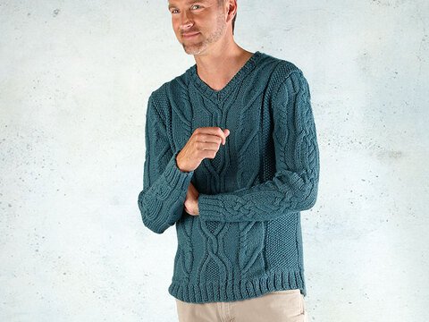 Strickanleitung Herrenpullover "Sporty" 759081