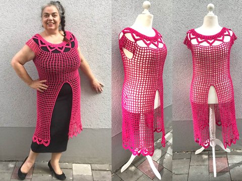 Lange  Tunika "HAPPY"