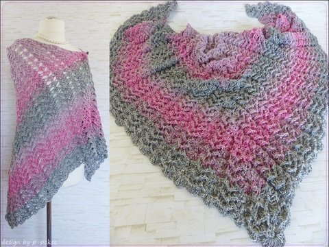 "Süße Welle" gehäkeltes Tuch mit Wellen- und Muschelmuster