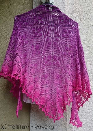 Poesia - knitting pattern lace shawl