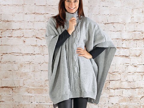 Strickanleitung Damenponcho "Sidney" 759015
