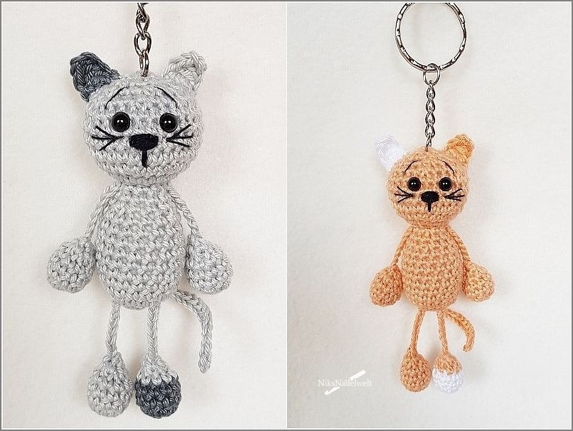 Häkelanleitung - Taschenbaumler Katze Kleo