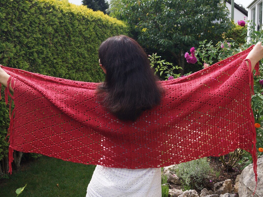 Häkelanleitung Stola mit Rautenmuster - Bild 2