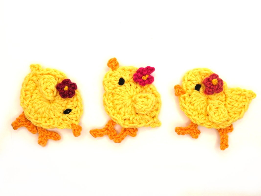 Little Chick 1A crochet applique pattern - Image 2