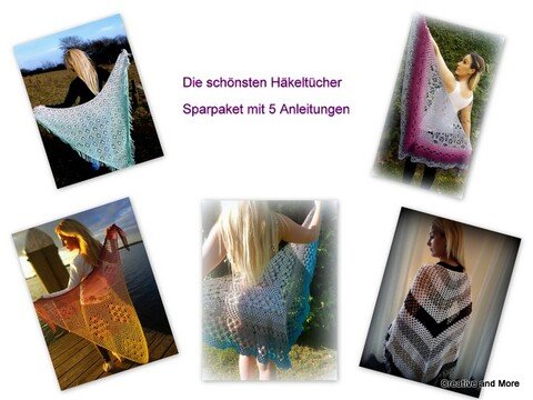 Die schönsten Häkeltücher - 5er Sparset