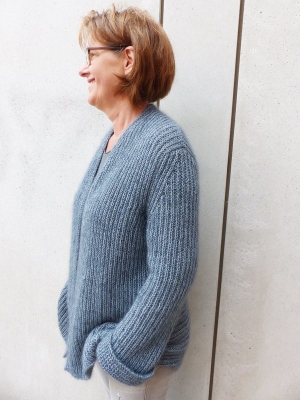 Strickanleitung, Mohairjacke in Halbpatent - Bild 3