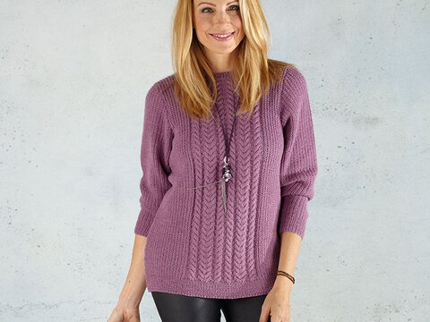 Strickanleitung Damenpullover "Cablé Gitti" 759084
