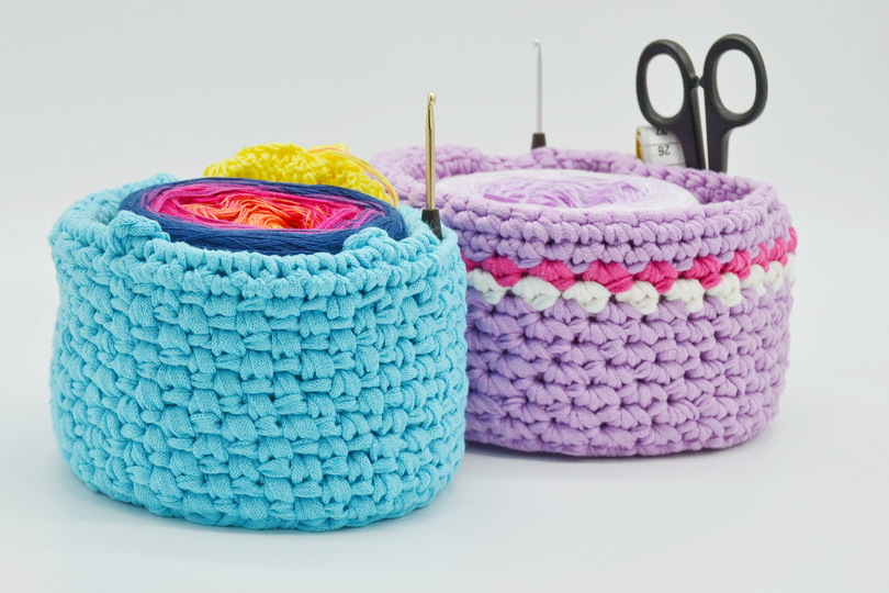 - BOBBELKÖRBCHEN - stabiles Utensilo mit eingearbeiteten Fächern für Handarbeitsmaterial mit Henkeln, Bobbelkörbchen, Körbchen, Korb Bobbeltasche