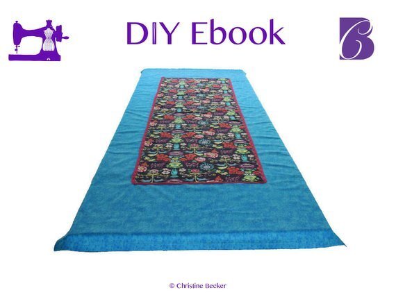 PDF E-Book Tutorial Table Runner / Table Cloth Mitered Hem - Image 2
