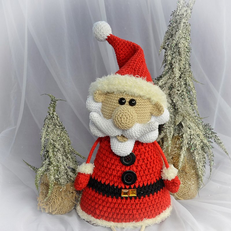 Kantenhocker Weihnachtsmann Nikolaus 30 cm Treppenhocker zur Weihnachtsdeko - Bild 4