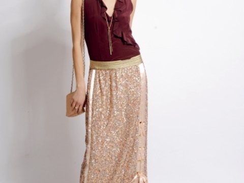 Langer Paillettenrock