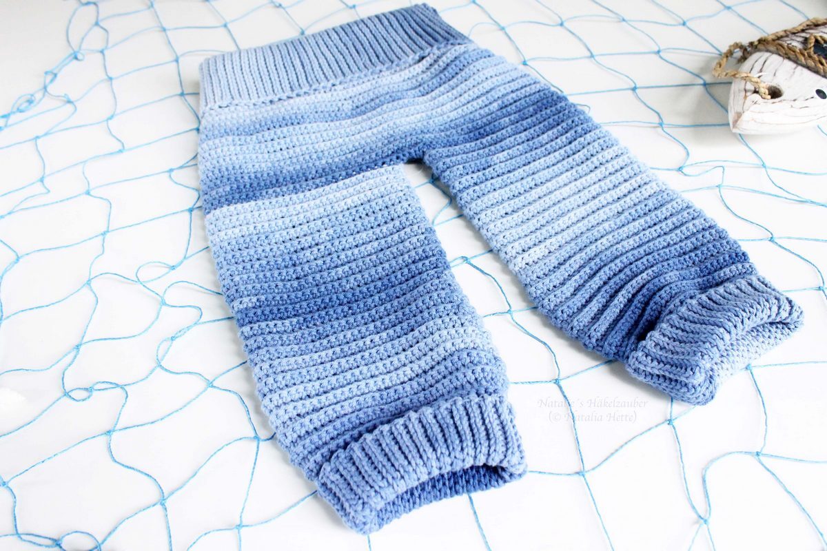 Trousers for babies/toddlers "Lagoon", size 0 m. - 4 y. - Crochet