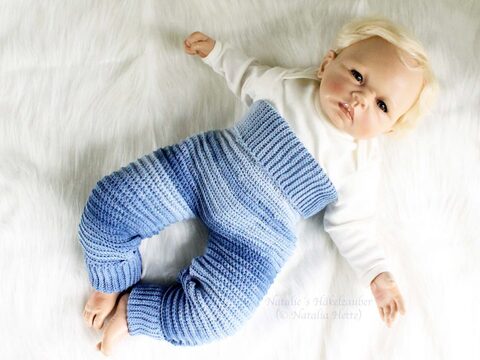 Pumphose (Babyhose) "Lagune", Gr. 50-116 (einfach, nahtlos)