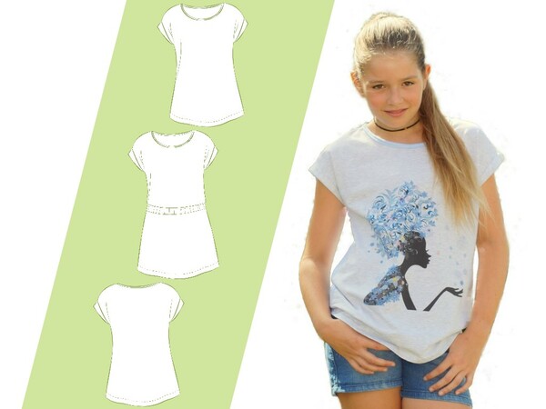 Ebook Schnittmuster Kinder Shirt Summer Girl Mädchen