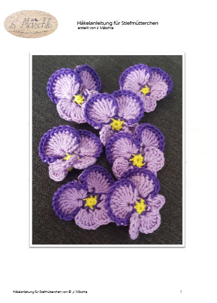 Häkelanleitung "Stiefmütterchen" - Bild 4