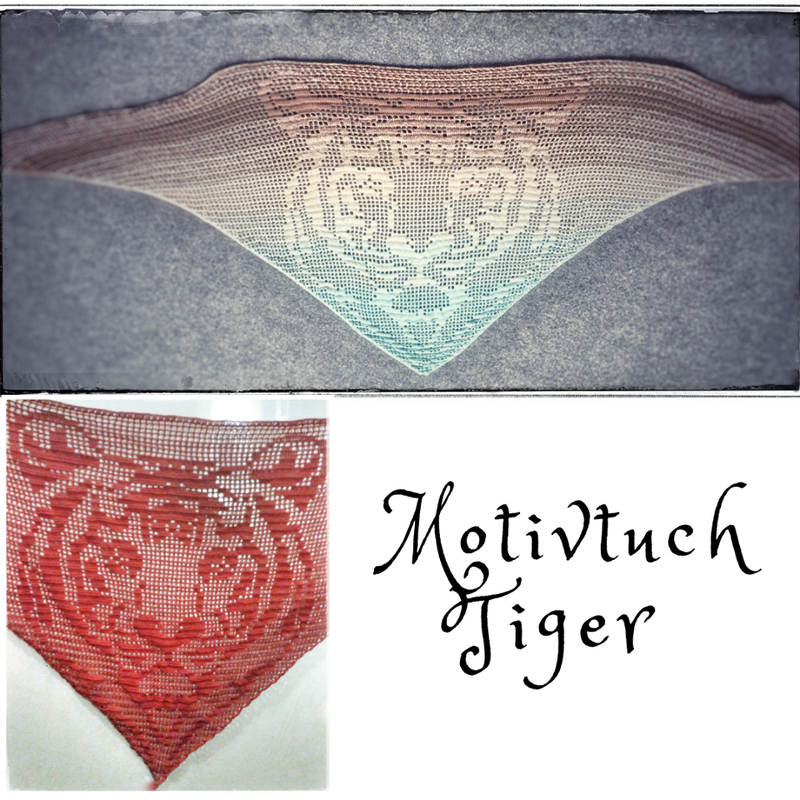 Motivtuch  "Tiger", Häkelanleitung