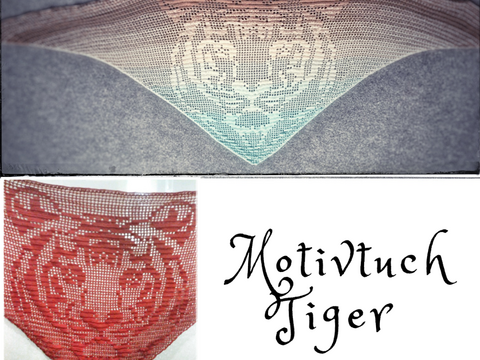 Motivtuch  "Tiger", Häkelanleitung