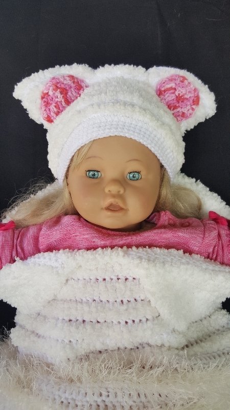 Baby Katzen Schlafsack, Pucksack Moris mit Mütze - Bild 7