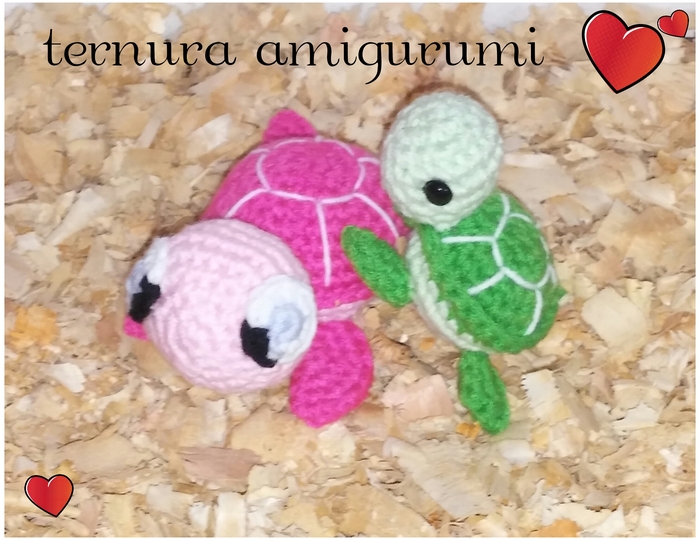 Häkelanleitung der Schildkröte-Familie PDF english- deutsch- dutch by ternura amigurumi
