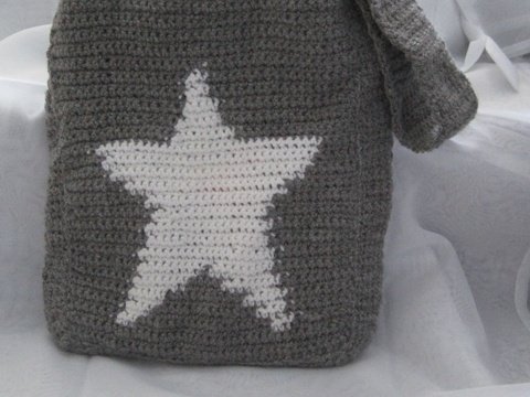 Sternentasche, Häkelanleitung Sommertasche, perfekt für Strand und Co.