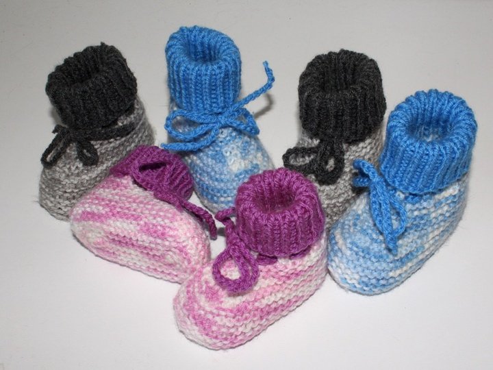 Strickanleitung Babyschuhe, Baby-Booties in 3 Größen  #211