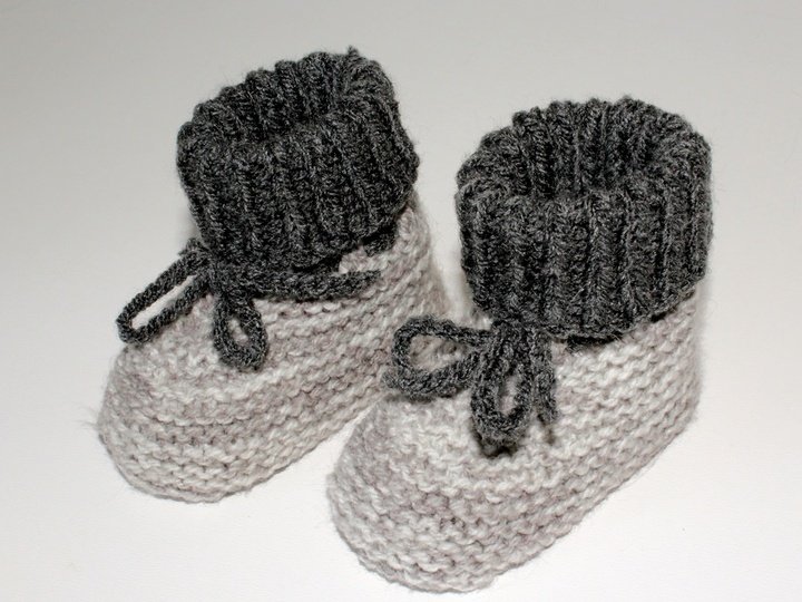 Strickanleitung Babyschuhe, Baby-Booties in 3 Größen  #211