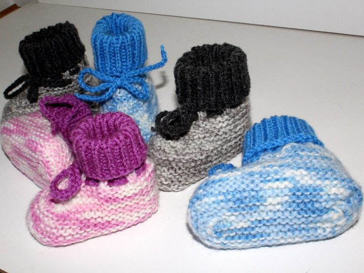 Strickanleitung Babyschuhe, Baby-Booties in 3 Größen  #211