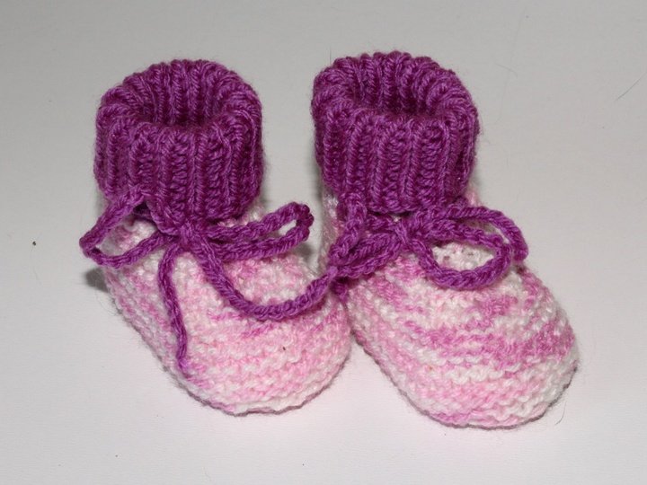 Strickanleitung Babyschuhe, Baby-Booties in 3 Größen  #211