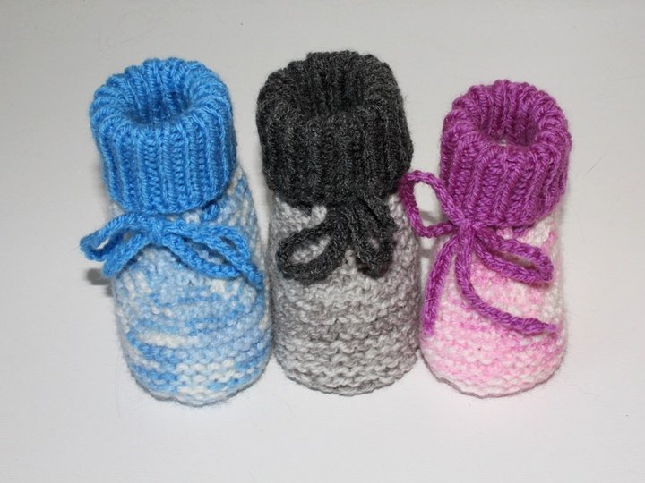 Strickanleitung Babyschuhe, Baby-Booties in 3 Größen  #211