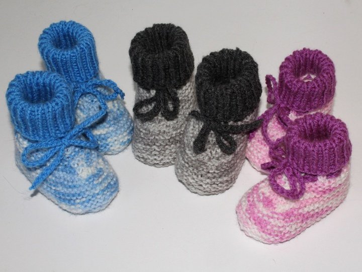 Strickanleitung Babyschuhe, Baby-Booties in 3 Größen  #211