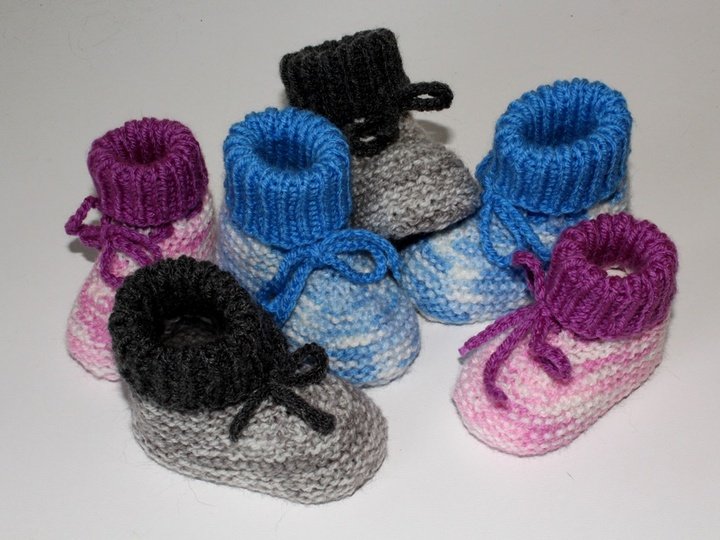 Strickanleitung Babyschuhe, Baby-Booties in 3 Größen  #211