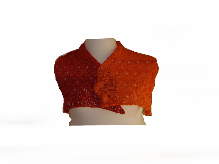 Strickanleitung Schal  Kubimaki mit Zopfmuster und Lochmuster