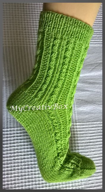 Sockenmuster "Winterlicht" gestrickt - Gr.32-47 - Bild 3