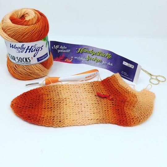 Größentabelle Häkelsocken von Größe 20/21 - Größe 46/47