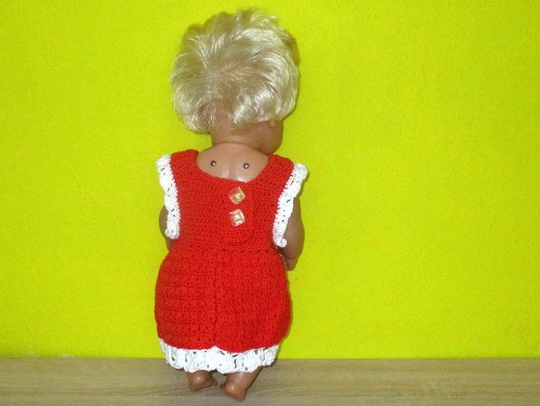 Häkelanleitung- Sommerkleid mit Spitze für Puppe 43 cm