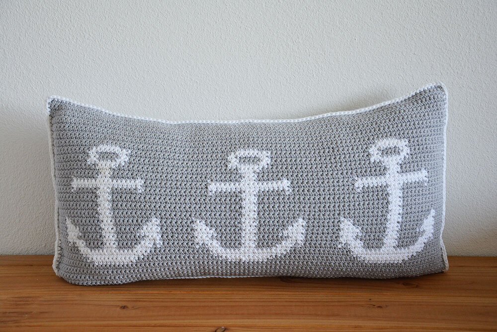 Anker Kissen Häkel-Anleitung inkl. Häkel-Grundkurs